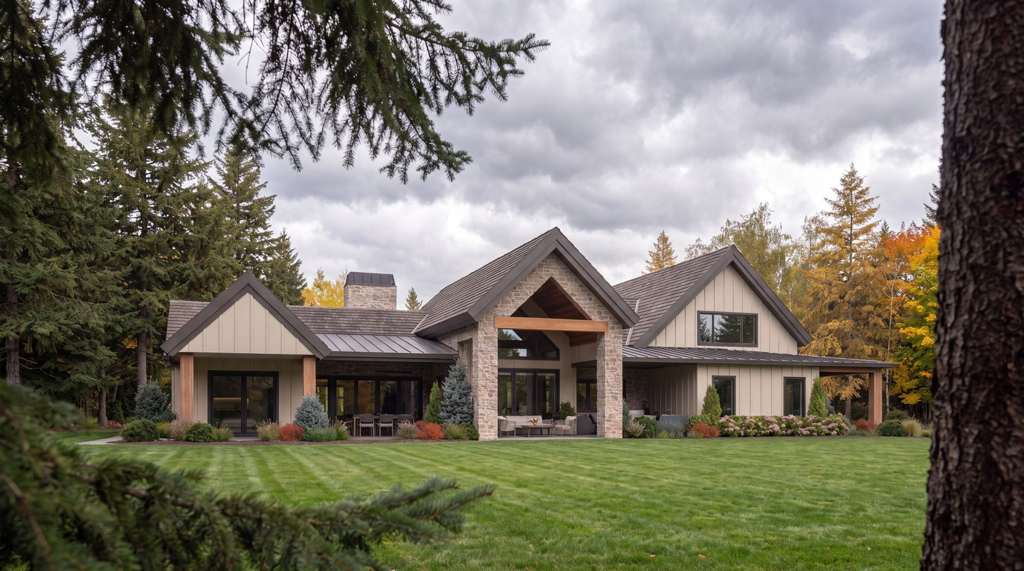Rear elevation & covered living